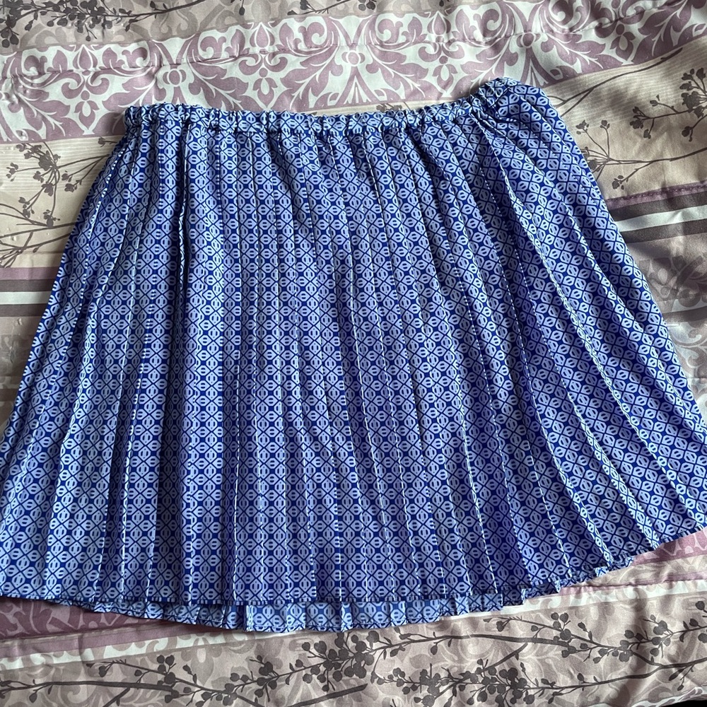 Petite Small Banana Republic Factory Blue Silky Skirt